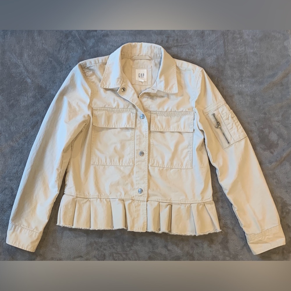 GAP Cream Colored Peplum Jacket